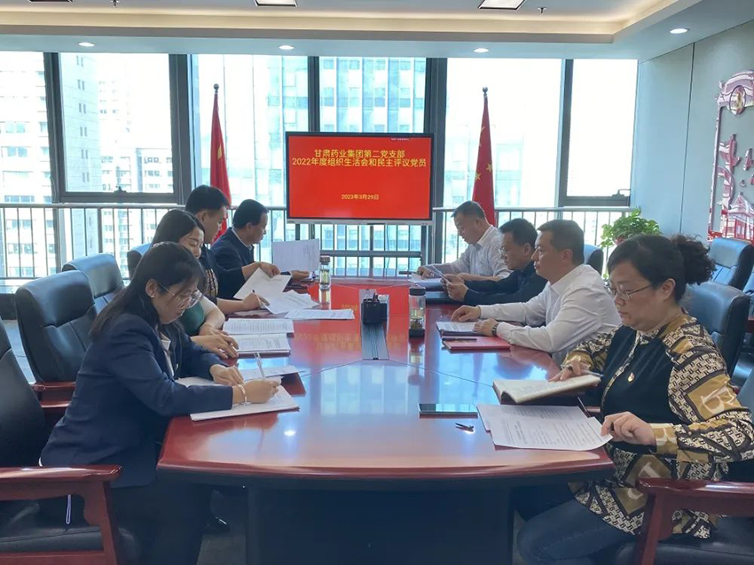【集團(tuán)要聞】深入剖析促提升 凝心聚力開(kāi)新局 ——甘肅藥業(yè)集團(tuán)第二黨支部召開(kāi)2023年度組織生活會(huì)