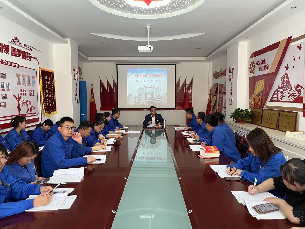 【主題教育】強化責任擔當 提振干事創(chuàng)業(yè)精氣神—隴神戎發(fā)黨委書記、 董事長宋敏平講授主題教育專題黨課