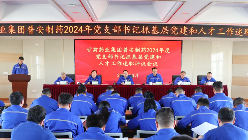 【普安新聞】普安制藥召開2024年度黨支部書記抓基層黨建和人才工作述職評(píng)議考核會(huì)議
